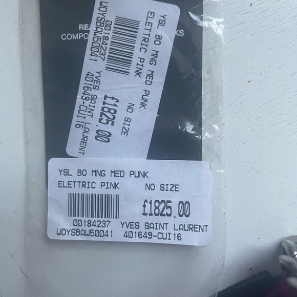 SAINT LAURENT YSL Med Baby Punk Fuchsia Pink Leopard Pony Hair Shoulder Bag NWT! - Picture 7 of 9